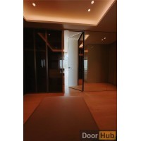 Concealed Mirror Door with Royal Black Anodized Profile – Developer Supply UAE